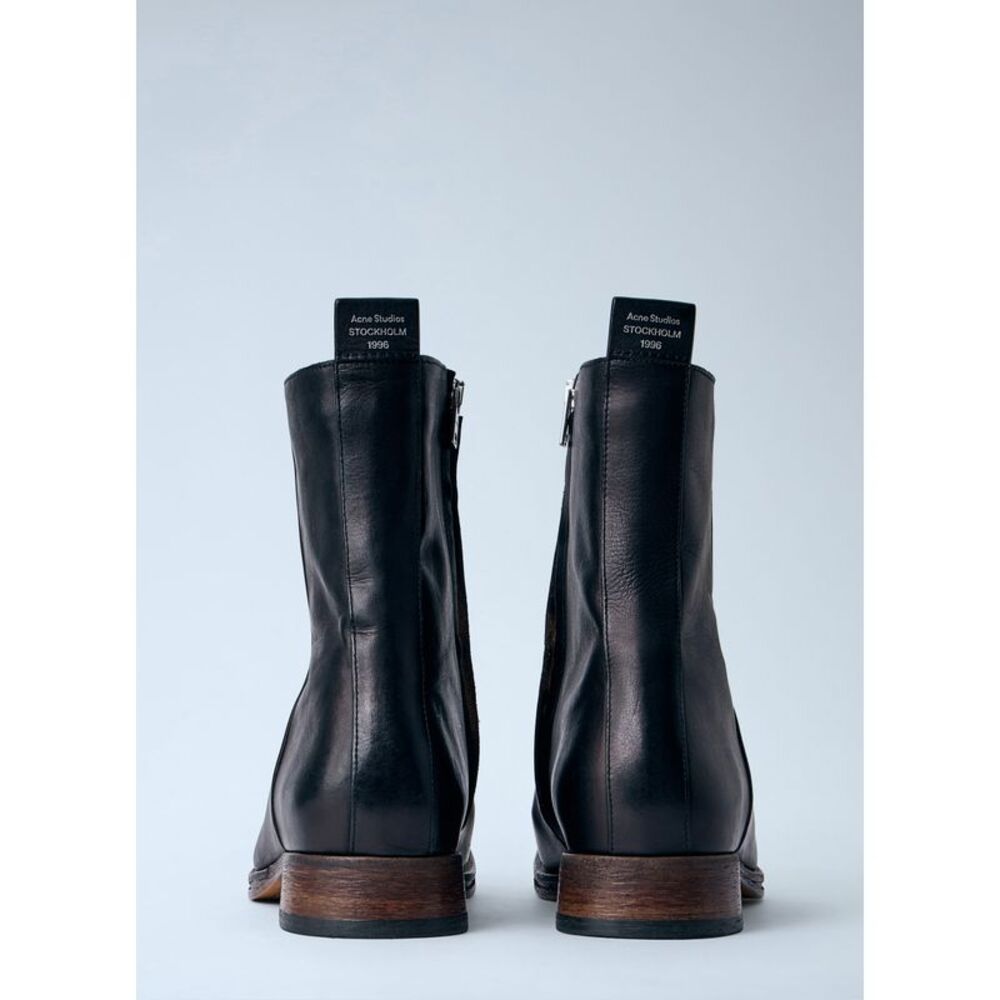 Acne Studios Men Leather Ankle Boots - Picture 5 of 6